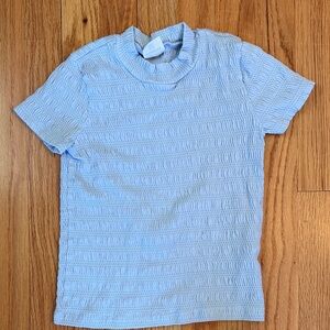 Girl’s Blue Textured Shirt